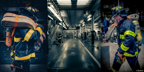 Into the Fire  ( Triptych in memory of the FD Heroes of 9/11 ) par Thomas Dellert, Photographie en vente sur Singulart