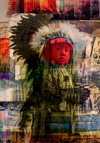 Native American Indian Child par Thomas Dellert, Photographie en vente sur Singulart