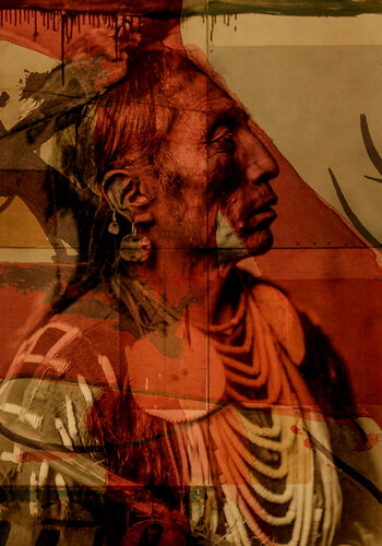 Native American Indian Warrior par Thomas Dellert, Édition en vente sur Singulart