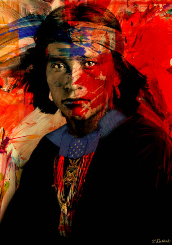 Native American Indaian hero par Thomas Dellert, Édition en vente sur Singulart