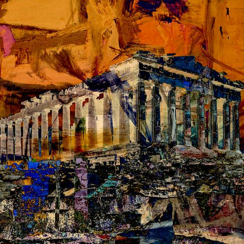Acropolis Athens Greece van Thomas Dellert, Afdruk te koop op Singulart