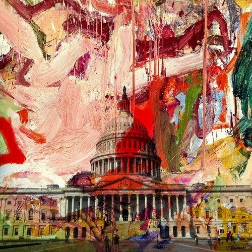 Capital Building Washington USA par Thomas Dellert, Photographie en vente sur Singulart