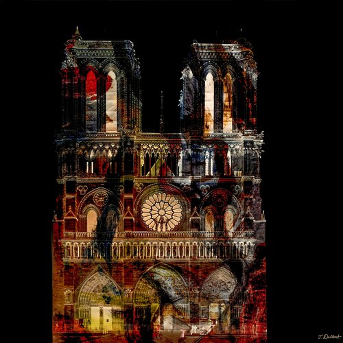 Cathedrale Notre -Dame la Nuit de Paris France par Thomas Dellert, Édition en vente sur Singulart