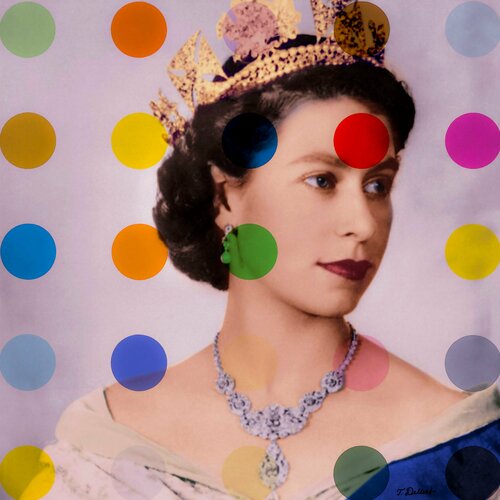 Queen of Dots.           ( based on the Dot paintings by Damien Hirts ) Thomas Dellert
