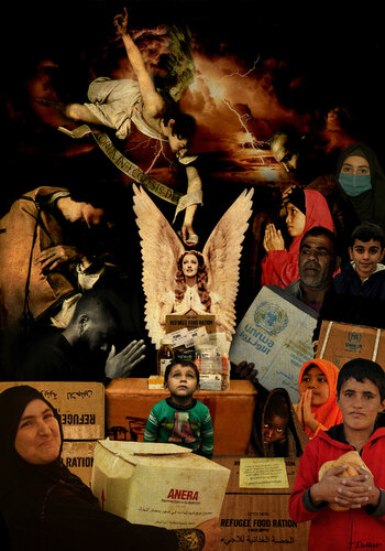 The MIRACLE  AT CHRISTMAS             If you care  !  Now is the time !  to Give from your heart .  Donate for Food to all those Children that has nothing to eat this cold and unmerciful winter par Thomas Dellert, Digital en vente sur Singulart