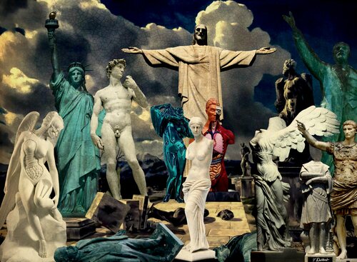 All Masters and Empires will fall. ( with art by Jeff Koons and  Michelangelo etc ) par Thomas Dellert, Digital en vente sur Singulart