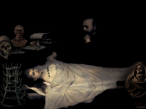 The Night Art Died    ( after a painting by Gabriel von Max 1869 ) Thomas Dellert