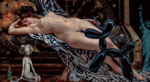 Complying   ( after a painting by Guillaume Seigna 1860  and Jeff Koons ) di Thomas Dellert, Digitale in vendita su Singulart