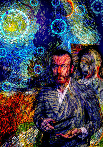 VINCENT. facing the Unknown.  ( the artist Thomas Dellert as Vincent van Gogh ) de Thomas Dellert, Fotografía a la venta en Singulart