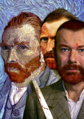 Vincent and me     ( Artist Thomas Dellert as Vincent Van Gogh with the real Vincent ) de Thomas Dellert, Fotografía a la venta en Singulart