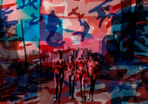 The naked Survivors    homage to Helmut Newton par Thomas Dellert, Photographie en vente sur Singulart