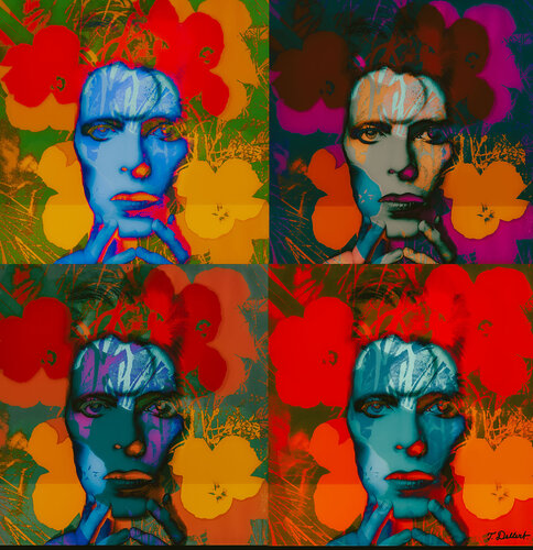 DAVID BOWIE.  1960s  Flower Power von Thomas Dellert, Fotografie kaufen auf Singulart