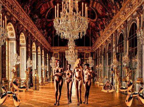 Naked in the room of Gold par Thomas Dellert, Photographie en vente sur Singulart