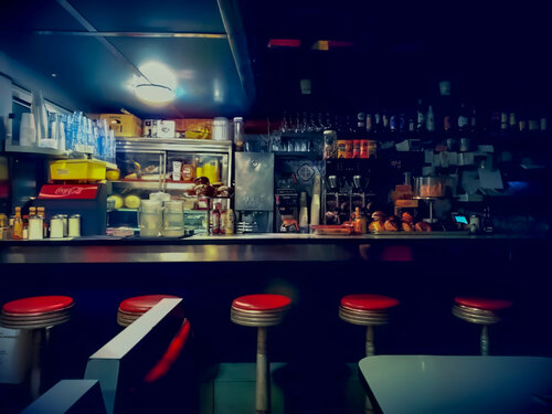 MANHATTAN DREAM DINER  . Original Photo T Dellert di Thomas Dellert, Fotografia in vendita su Singulart