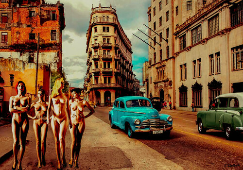 Naked in Havana Cuba di Thomas Dellert, Fotografia in vendita su Singulart