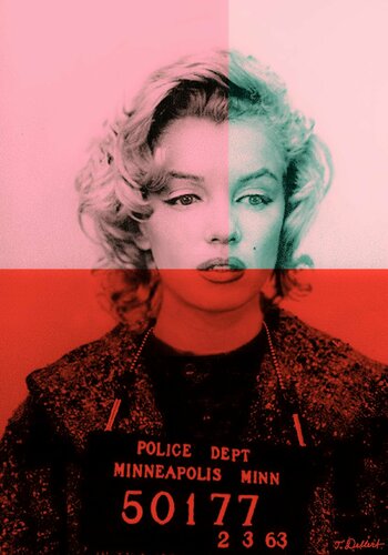 MARILYN MONROE.  (  Red and Pink Version ) par Thomas Dellert, Photographie en vente sur Singulart