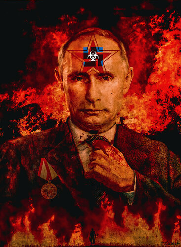 Putin the ANTICHRIST from HELL par Thomas Dellert, Photographie en vente sur Singulart