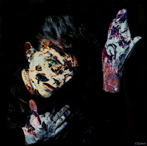 Artist David Bowie  Portrait 3  in the style of Damien Hirst di Thomas Dellert, Fotografia in vendita su Singulart