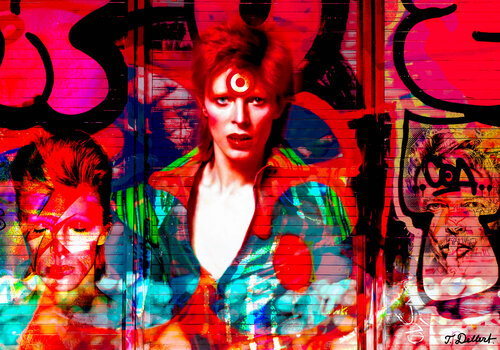 ZIGGY STARDUST Neon Pop by Thomas Dellert, 사진 for Sale on Singulart