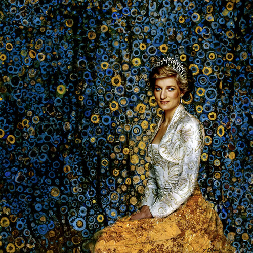 H.R.H.  Princess Diana Spencer       ( portrait in the style of Gustav Klimt ) de Thomas Dellert, Fotografía a la venta en Singulart