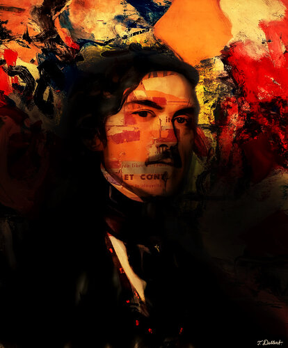 Portrait of the French Painter EUGENE DELACROIX. di Thomas Dellert, Stampa in vendita su Singulart