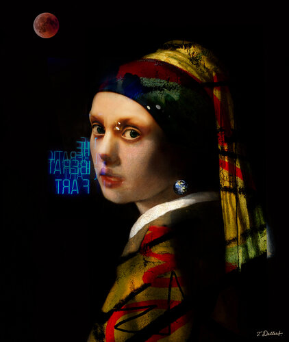 Girl with the World Hearing van Thomas Dellert, Digitaal te koop op Singulart