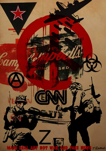 Make Real ART  Not War van Thomas Dellert, Digitaal te koop op Singulart
