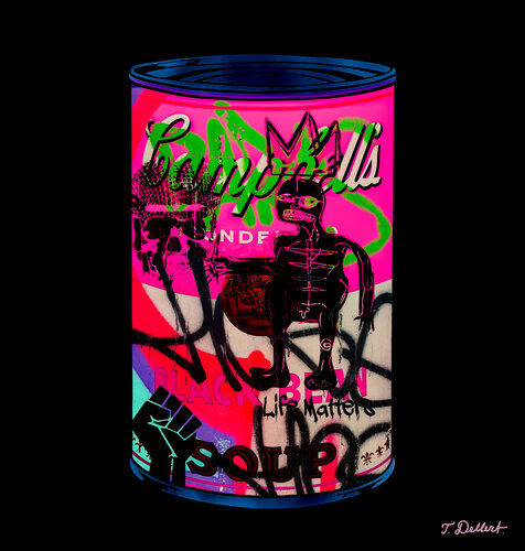 Basquiat  / Warhol Graffiti Soup Can di Thomas Dellert, Digitale in vendita su Singulart