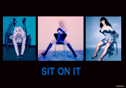SIT ON IT.     Madonna Ciccone - Vava Venezia - Bettie Page par Thomas Dellert, Photographie en vente sur Singulart