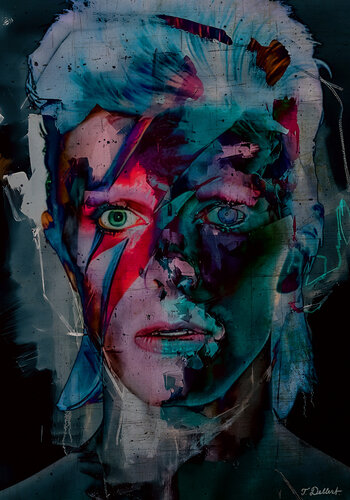 Ziggy Stardust.  blue green version di Thomas Dellert, Fotografia in vendita su Singulart