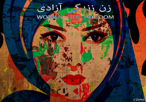 Woman Life Freedom di Thomas Dellert, Digitale in vendita su Singulart