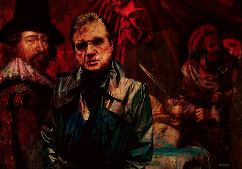 Francis Bacon and Francis Bacon and  Caravaggio di Thomas Dellert, Fotografia in vendita su Singulart