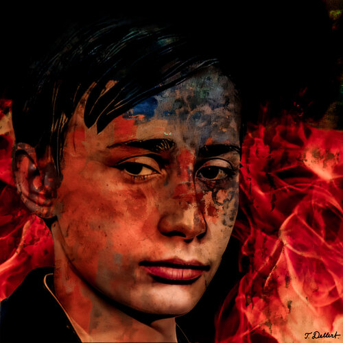 The BOY who played with matches and started a world  FIRE     -     Vladimir Vladimirovich Putin di Thomas Dellert, Fotografia in vendita su Singulart