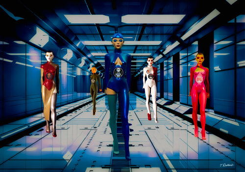 We come from Planet X-tasy.     Homage a Allen Jones van Thomas Dellert, Fotografie te koop op Singulart