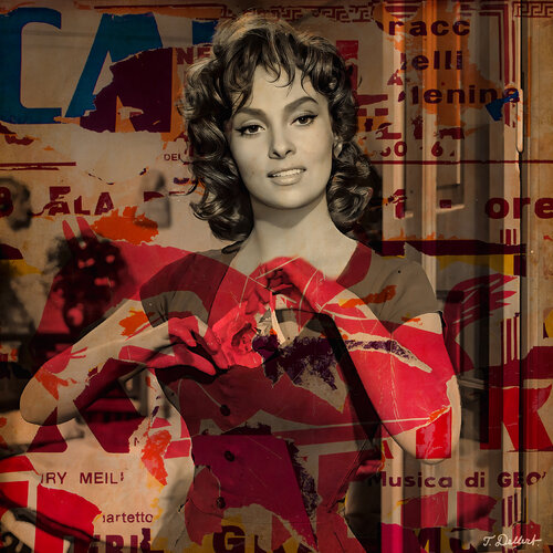 Gina  Lollobrigida.   one of the greatest stars of Italien cinema van Thomas Dellert, Fotografie te koop op Singulart