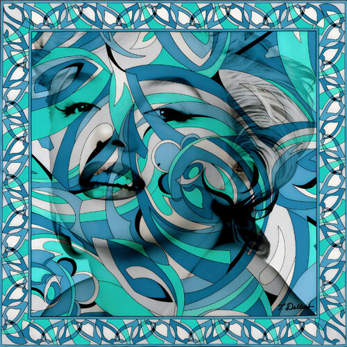 Monroe and PUCCI.         Blue / Green version van Thomas Dellert, Fotografie te koop op Singulart