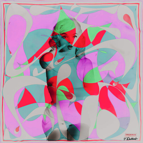Monroe and  PUCCI. Red, Pink and Blue version van Thomas Dellert, Fotografie te koop op Singulart