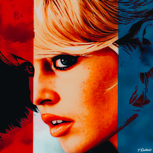 Brigitte Bardot. "Vive la France " van Thomas Dellert, Fotografie te koop op Singulart
