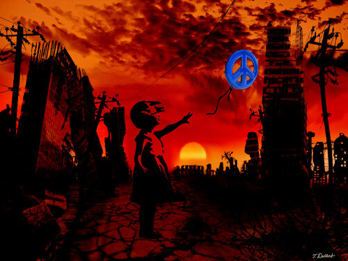 B No ! No ! Don't go away      After Bansky par Thomas Dellert, Digital en vente sur Singulart