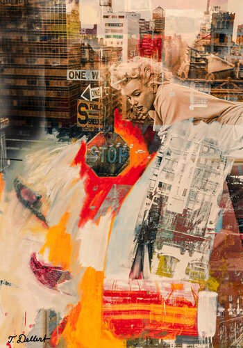 Lonely at the Top.       Manhattan,Monroe and Rauschenberg di Thomas Dellert, Fotografia in vendita su Singulart