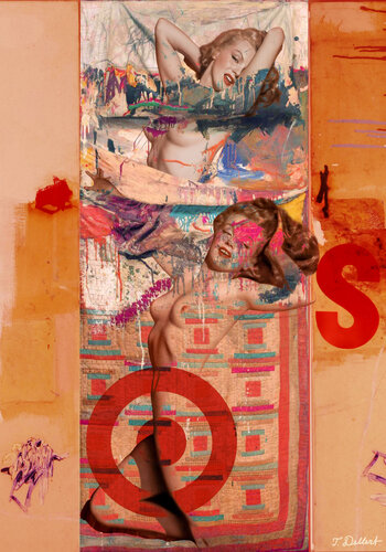 American Dream Bed.           Marilyn Monroe and Robert Rauschenberg di Thomas Dellert, Stampa in vendita su Singulart