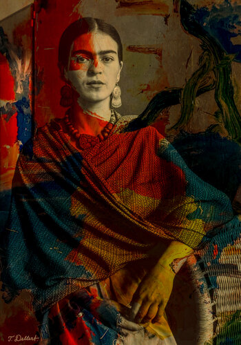 Portrait of Mexican Artist Frida Kahlo. von Thomas Dellert, Druck kaufen auf Singulart
