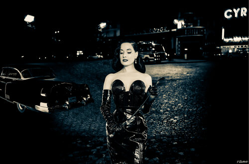 Dita Domina in Pigalle Paris.      After a Trans photograph by Christer Strömholm di Thomas Dellert, Fotografia in vendita su Singulart