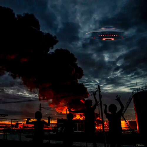 Arriving from the sky par Thomas Dellert, Photographie en vente sur Singulart