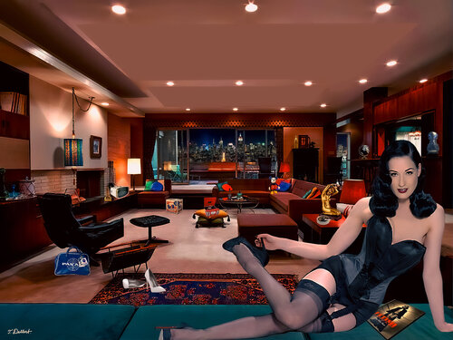 Dita's in her Manhattan Apartment par Thomas Dellert, Photographie en vente sur Singulart