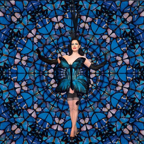 Dita Butterfly and Damien Hirst par Thomas Dellert, Édition en vente sur Singulart