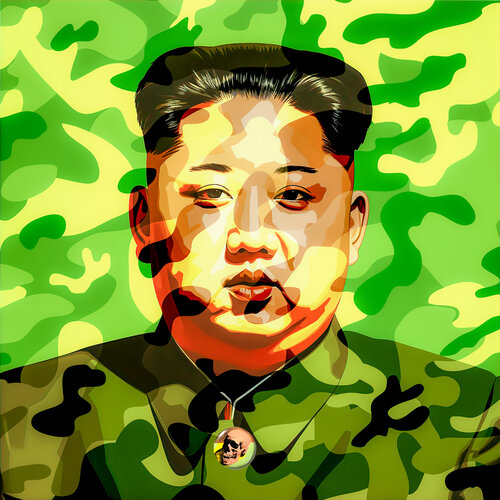 New Green  camouflage Kim Deal par Thomas Dellert, Édition en vente sur Singulart