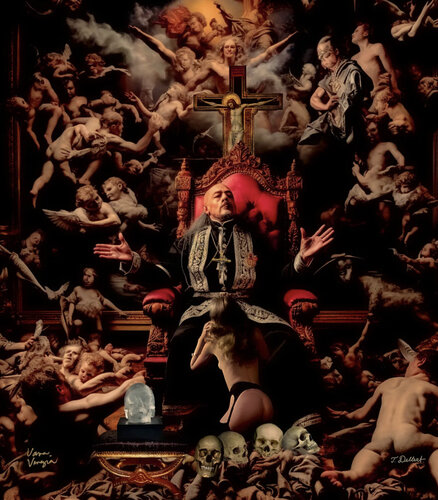 Anti-Christ on his throne Version 2 . par Thomas Dellert, Édition en vente sur Singulart