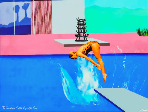The Dive into the Splash. after David Hockney par Thomas Dellert, Édition en vente sur Singulart