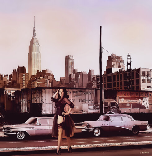 Dita in Manhattan 1960 par Thomas Dellert, Photographie en vente sur Singulart